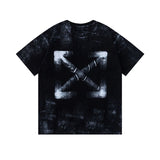 Spring/summer ow splatter graffiti arrow graphic crewneck short sleeve tee