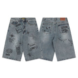 Unisex Jeans Summer Vintage Graffiti Jeans