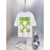 Spring/summer ow splatter graffiti arrow graphic crewneck short sleeve tee