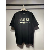 [gram] am peace dove flowing paint graffiti letter starry sky classic logo printing short sleeve couple t-shirt