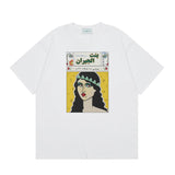 Summer collection: casa casablanca print oversized short-sleeve t-shirt - premium heavyweight cotton