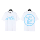 american trend high quality loose t-shirt pure cotton front and rear high-definition printing casualcoupletrendy short sleeves