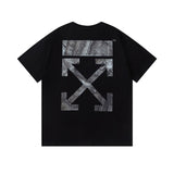 Spring/summer ow splatter graffiti arrow graphic crewneck short sleeve tee