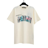 Correct version of pa beheaded bear short sleeves palm tree high street bat sleeves big logo letter on the back