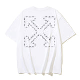 Spring/summer ow splatter graffiti arrow graphic crewneck short sleeve tee
