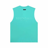 essential double line fog shorts icon laminated stereo letter round neck couple pullover