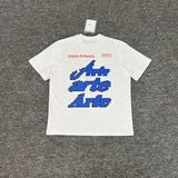 Arte summer tshirt student tops blue rose printing t-shirt casualloose short sleeve trendy
