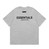 Flocked letter essentials short-sleeved t-shirt hip-hop half-sleeved high street fog american shorts