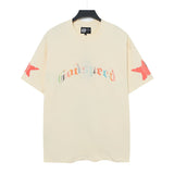 gods short-sleeved heavy weight washed fog high street rock band skull pure cottonprinting t-shirt