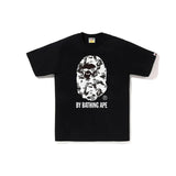 cross-border wholesale japanese style camouflage shark tiger head ape color matching luminous short-sleeved couple loose