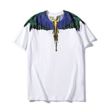 Marcelo classic phantom wings t-shirt - colorful feather lightning blade design - perfect for couples (mb short sleeve)
