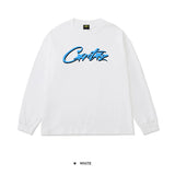 Corteiz patchwork "unicorn arm" print long sleeve american retro casual loose streetwear hip hop t-shirt