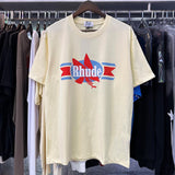 Rhude T Shirts Eagle Print Cotton Casual Short Sleeve Men and Women
