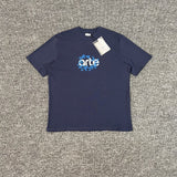 Arte summer tshirt student tops blue rose printing t-shirt casualloose short sleeve trendy
