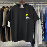 Rhude T Shirts Racing Printed Cotton Casual Short Sleeves Men and Women