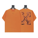 Summer off-white high quality pure cotton t-shirt printing short-sleeved t
