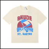 American trend rhu marlboro high definition printing de casual round neck short sleeve t-shirt export wholesale