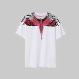 Correct version mb short-sleeved couple outfit colorful wings feather t-shirt marcelo european and american classic