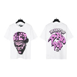 pa long sleeve t-shirt palm tree back letter big logo bat sleeve os dropped shoulders
