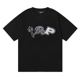 Cross-border foreign trade wholesale trapstar gradient letter ts tiger head printing short-sleeved couple loose high street