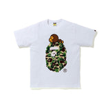 cross-border wholesale japanese style camouflage shark tiger head ape color matching luminous short-sleeved couple loose