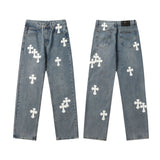 CHH Chrome Hearts Jeans Unisex Casual Loose Jeans