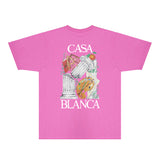 Casablanca T Shirts Fashion Print Street