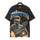 high version gods short sleeve heavy weight washed fog high street skull pure cottonprinting round