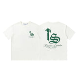 Cross-border trade trapstar rainbow letter gradient towel embroidery short sleeve t-shirt & fog high street shorts set