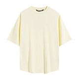 Summer trendy short-sleeve tee with back logo print - couple's fashion