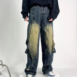 Unisex Jeans Vintage Heavy Work Old Washed Jeans