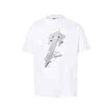 [heavy weight double yarn] trapstar stitching tiger head embroider gradient letter short-sleeved t-shirt
