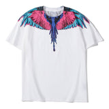 Marcelo classic phantom wings t-shirt - colorful feather lightning blade design - perfect for couples (mb short sleeve)