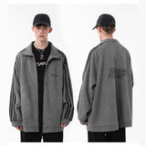 Unisex Baseball Jersey Sports Jacket Suede Couple Baseball Uniform