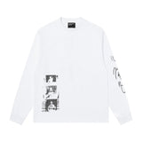 Erd melancholy rich second generation loose washed distressed pig head human face color matching hole hooded sweatshirt zipper