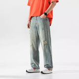 Unisex Jeans Loose Straight Jeans