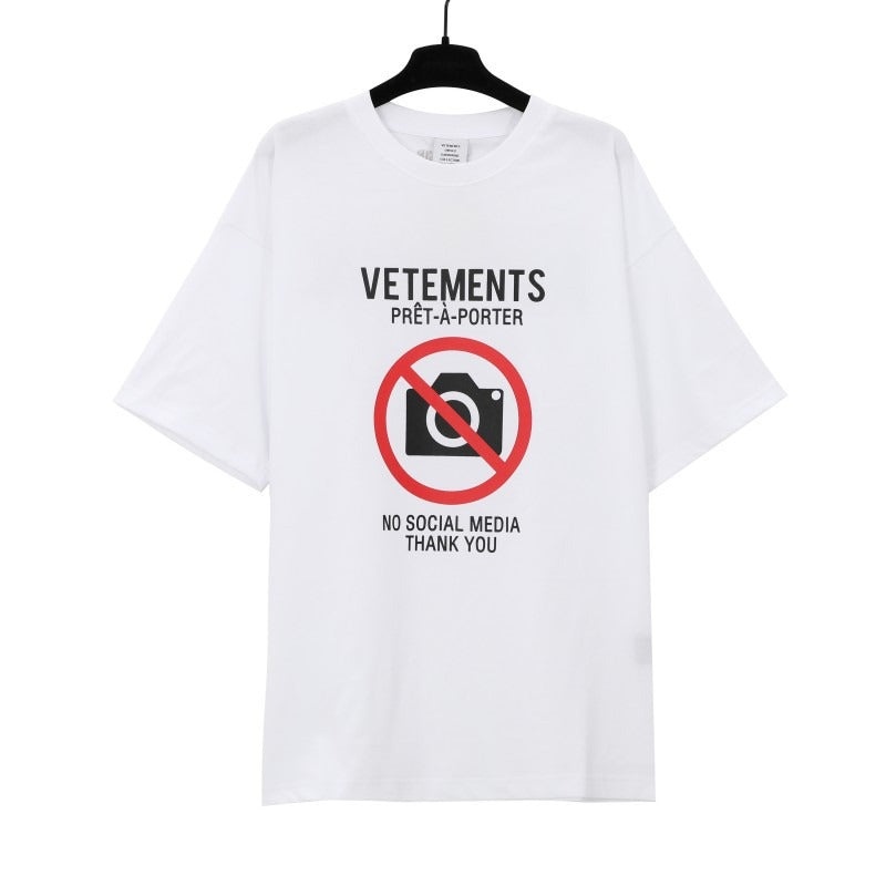 Vtm letter american style no photo printing loose washed distressed short sleeve t-shirt couple outfit