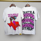 Cough syrup short-sleeved high-quality pure cotton round neck t-shirt fashionprinting breathable short-sleeved summer