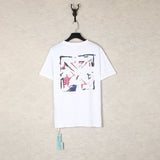 【eu size】authentic off-white print watercolor splatter gradient arrow graffiti ow short sleeve couple tee