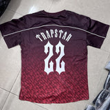 trapstar gradient color athletic short-sleeve basketball jersey football jersey t-shirt mesh breathable training top for export
