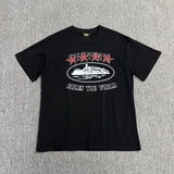Wholesale foreign trade alcatraz basic series short-sleeve corteiz phantom letter logo print t-shirt