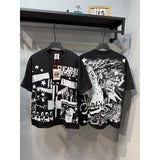 American asaali character print short sleeve t-shirt & trendy shorts set - summer collection