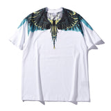 Marcelo classic phantom wings t-shirt - colorful feather lightning blade design - perfect for couples (mb short sleeve)