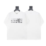 Mm series export wholesale margiela simple style digital four-corner mark couple short-sleeved t-shirtpure cotton high quality