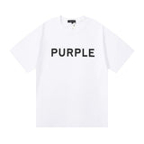 Purple br@nd comfy basics letter logo printing short-sleeved fog american street t-shirt