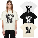 Rhude T Shirts Fox Hound Cotton Casual Short Sleeve Men and Women