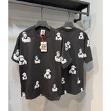 American asaali character print short sleeve t-shirt & trendy shorts set - summer collection