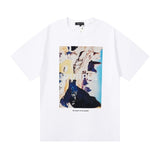 Purple br@nd comfy basics letter logo printing short-sleeved fog american street t-shirt