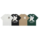 Represent short-sleeved angel print high street pure cotton accessible luxury couple loose shark doberman t