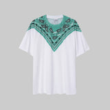 Correct version mb short-sleeved couple outfit colorful wings feather t-shirt marcelo european and american classic